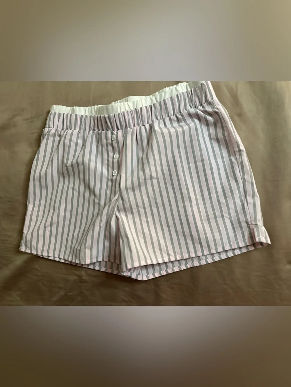 art class | Pink Striped Pajama Shorts / Girl Boxer Shorts | 10/12 youth